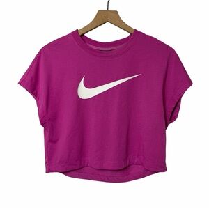 NIKE WOMEN'S NSW SWOOSH LINK CROP T-SHIRT SHORT SLEEVE M